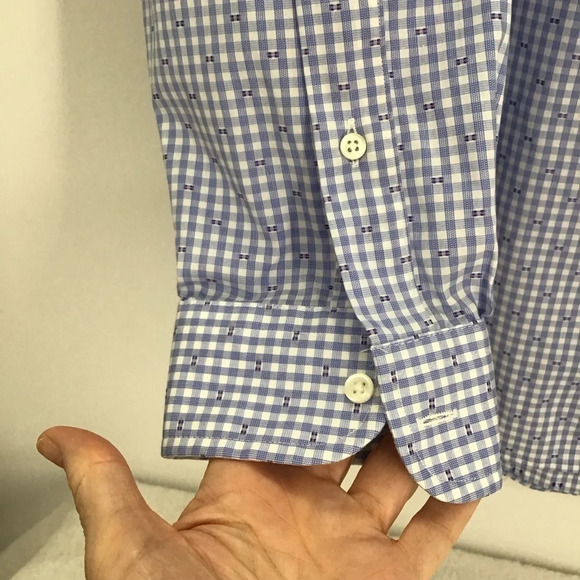 Brooks Brothers 1905 Stretch Non-Iron Slim-Fit Button-Up Shirt Size 17.5” 34” - Picture 5 of 6